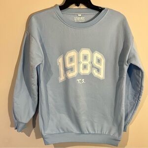 Taylor Swift Light Blue 1989 Crewneck Sweater